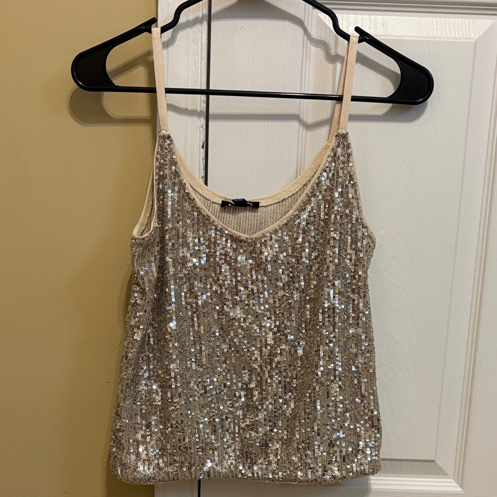 Express Gold Sequin Camisole